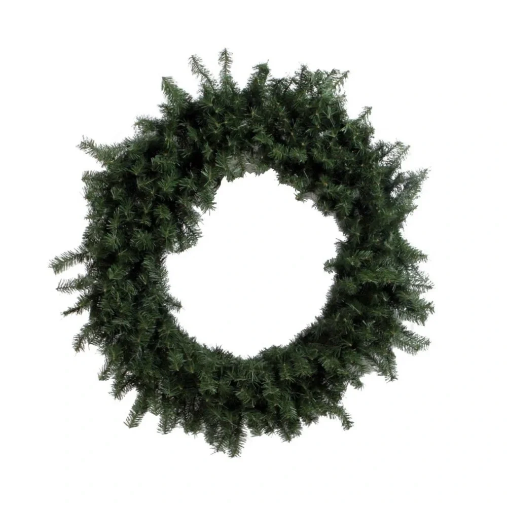 Artificial Canadian Pine Wreath Unlit Set of 2, 20”